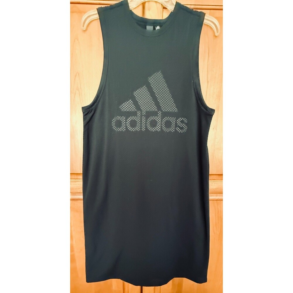 ADIDAS Tennis Dress / Cover-Up Black Mesh Melbourne AEROREADY Women’s MED NWOT